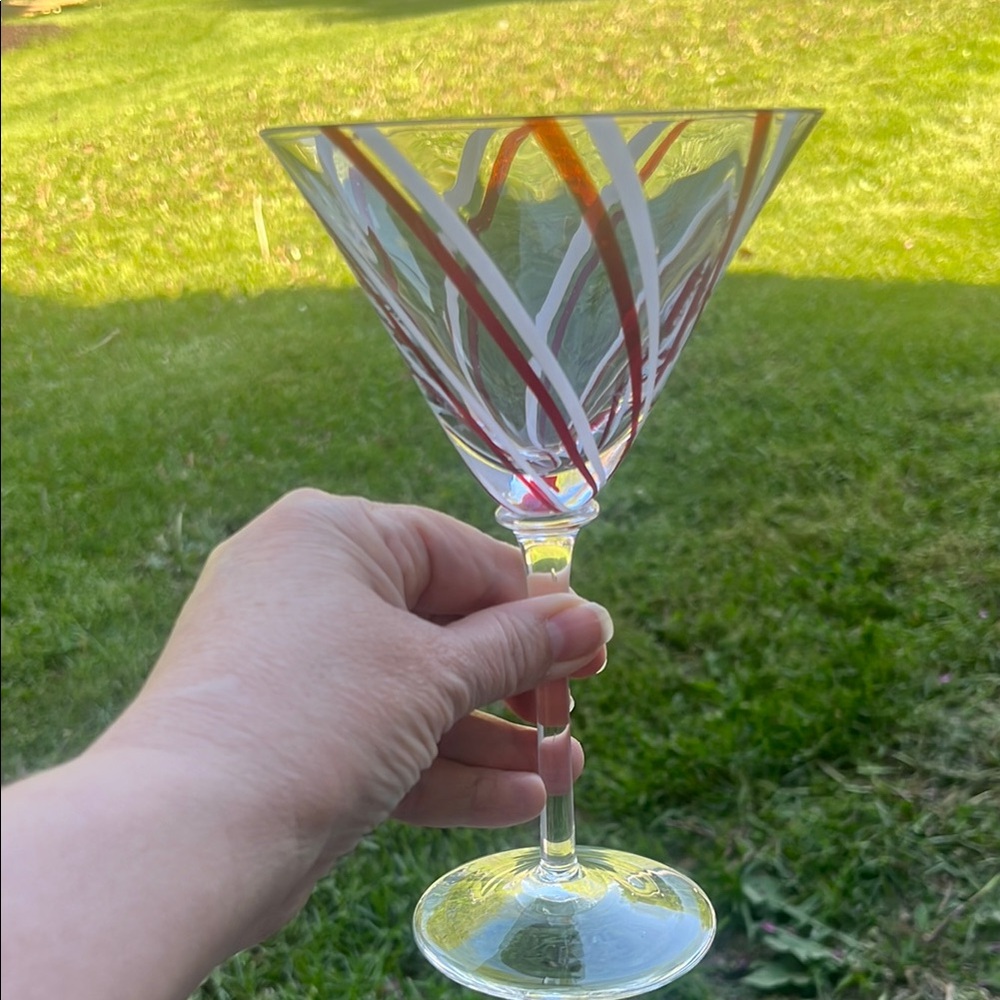 Pier 1 Elegant Swirl Martini Glass
